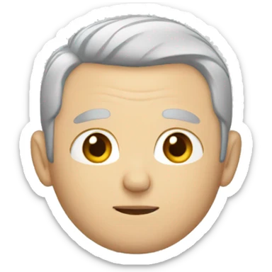 45 year old white man with short gray hair without a mustache sticker