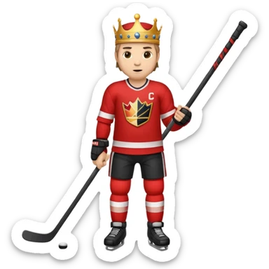 King Hockey player full body sticker