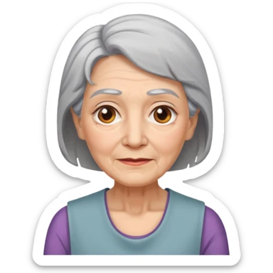 old lady sleeveless sticker