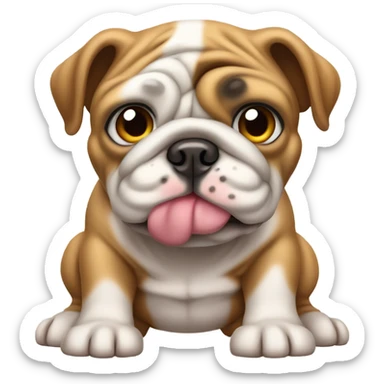 english bulldog puppy sticker
