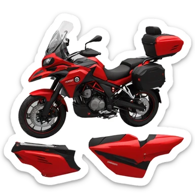 Moto benelli trk 502X color RED sticker