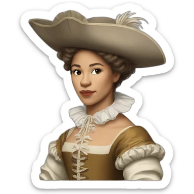 Zendaya in 17th century, france sticker