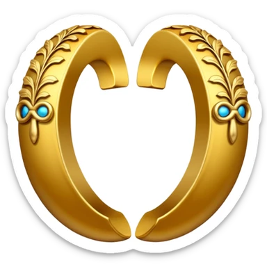 A pair of parentheses in gold or some other cool yet over the top word-art kind of writing sticker