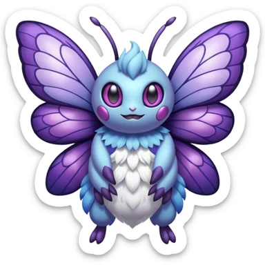 Butterfree-Lunala-Venonat-Fakémon-hybrid-creature (full body)  sticker