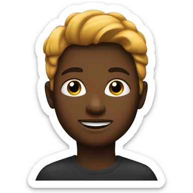 un jeune de couleur de peau noir sticker