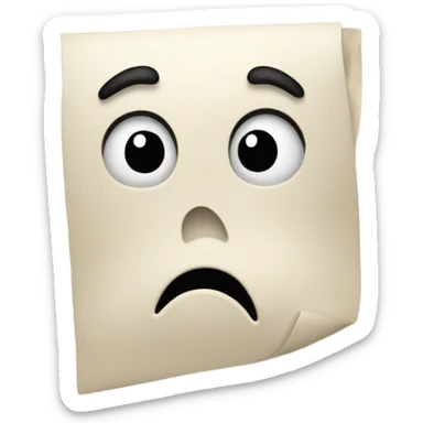 Letter A alphabet with a sad face sticker