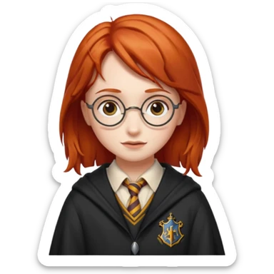 Red headed girl dressed as Harry Potter  sticker