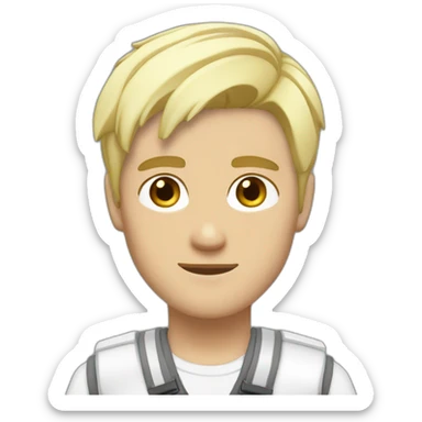 Survivaltrainer blonde short Hair White color men sticker