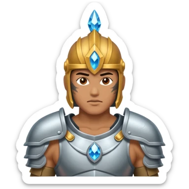 crystal-armored warrior sticker