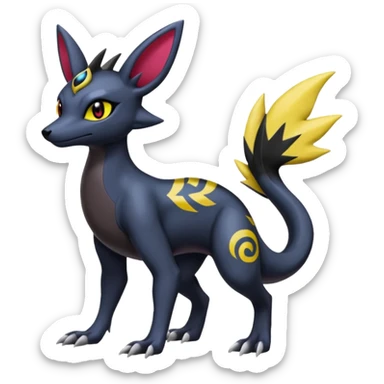 Salandit-Noibat-Umbreon-Silvally-fusion (full body) sticker