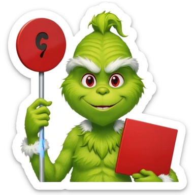 The Grinch with  max sticker