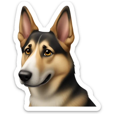 german shepherd husky mix sticker