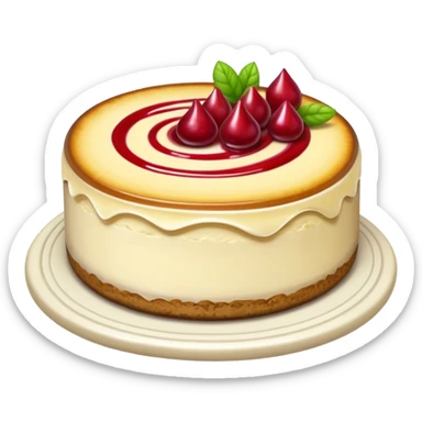cheesecake with forest jam in it sticker