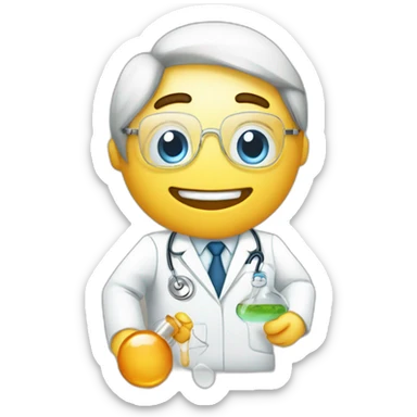 emoji of laboratoire de preparation of medicament sticker