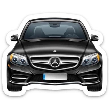 fancy Benz car driving towards right side sticker