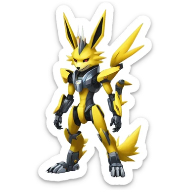 Renamon-Jolteon-Zeraora-medabot-mecha full body sticker