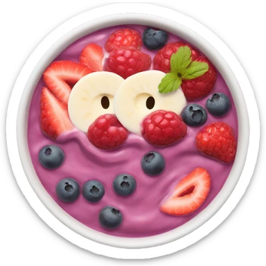 Berry smoothie bowl sticker