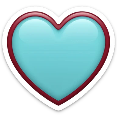 I need a heart with teal, maroon, and light blue in it. Can the maroon be a strip in the middle? sticker