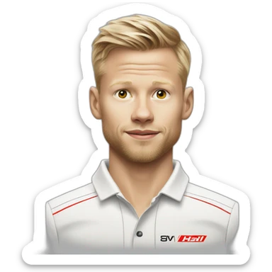 Kevin Magnussen from haas sticker