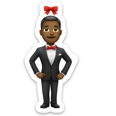 dealer with red bow tie sticker