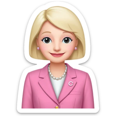 pingu mother wearing the pink chanel suit the Jackie kenddy wore sticker