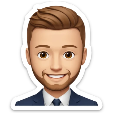Justin Timberlake with light brown hair sticker