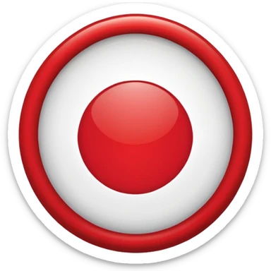 Japan flag thick white border  sticker