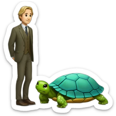 Éric zemour sur le dos d'une tortue sticker