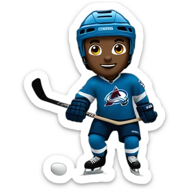 Avalanche hockey player sticker