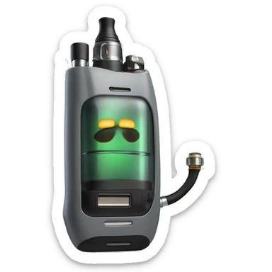 vape device with tank on top sticker