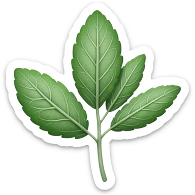 A single sage leaf sticker