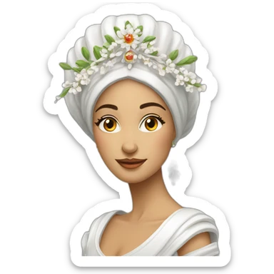 Lady in beautiful kokoshnik sticker