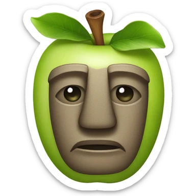 easter island apple emoji sticker