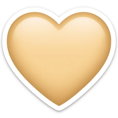 Beige heart emoji sticker