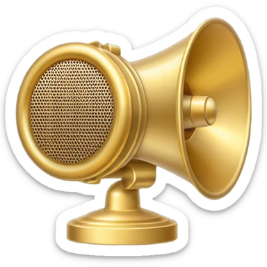 create a emoji of loudspeaker in gold color which based on this->📢 sticker