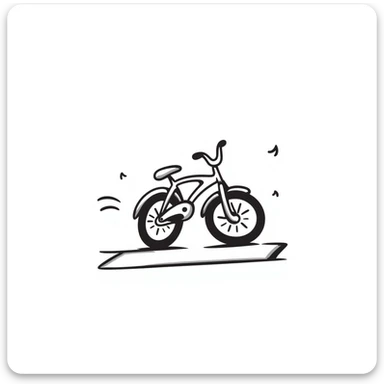 bike hand drawn doodle style sticker