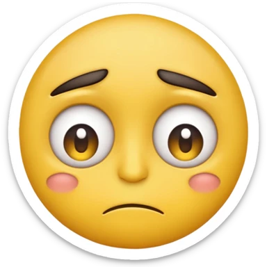 Tired emoji with eye bags sticker