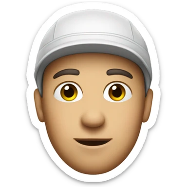 Cyclist with cycling cap on sticker