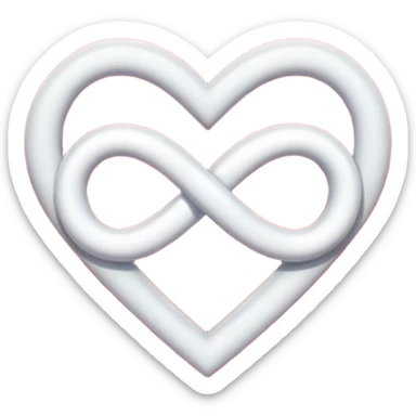 heart with an infinity symbol inside sticker