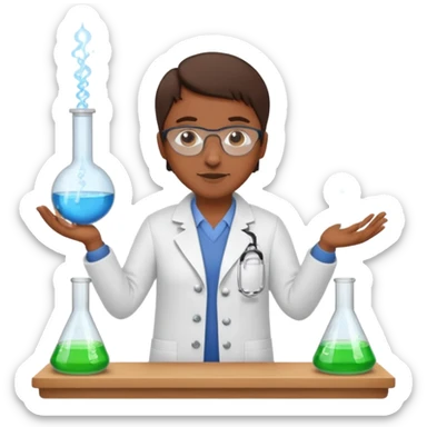 chemistry lab with teacher sticker