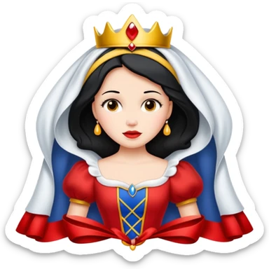 sash with snowwhite's face on it sticker