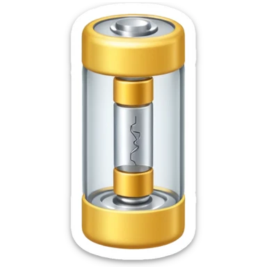 tiny glass fuse with metal caps sticker