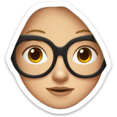 white girl with glasses and long blonde hair and black hoodie and a red doberman sticker