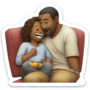 norman qui fait un bisou à une enfant sticker