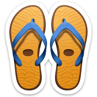 Oversized realistic men’s flip flop  sticker