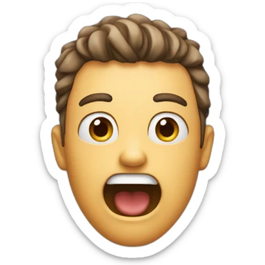 A person getting shocked sticker