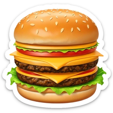 A single burger image for my food vertical in the super app sticker