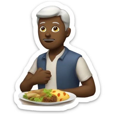 Homme qui fais manger sticker