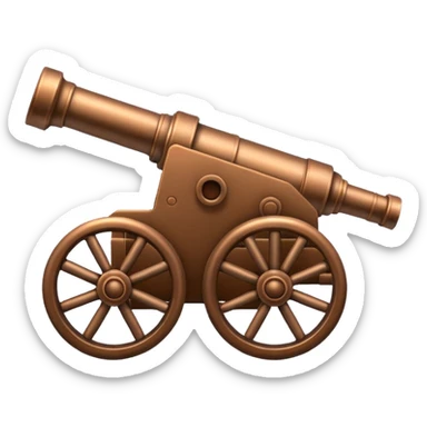 Create an emoji of a war cannon. The cannon should be brown. sticker