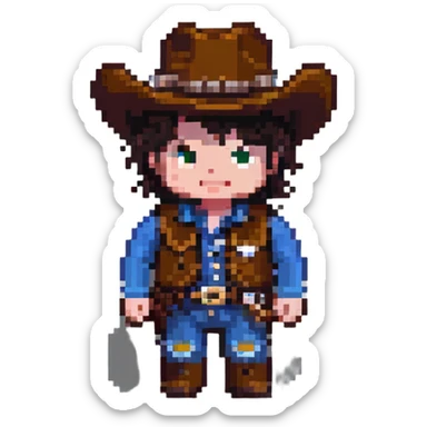cowboy coffee sticker
